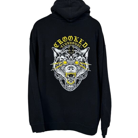 Crooked Clubhouse Shut Up & Ride Wolf Motorcycle Heavyweight Hoodie Size 3X - Picture 1 of 9